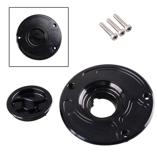 CNC Fuel Gas Tank Cap Cover for Kawasaki 2003-2006 Z1000 2002-2005 ZZR1200 Black