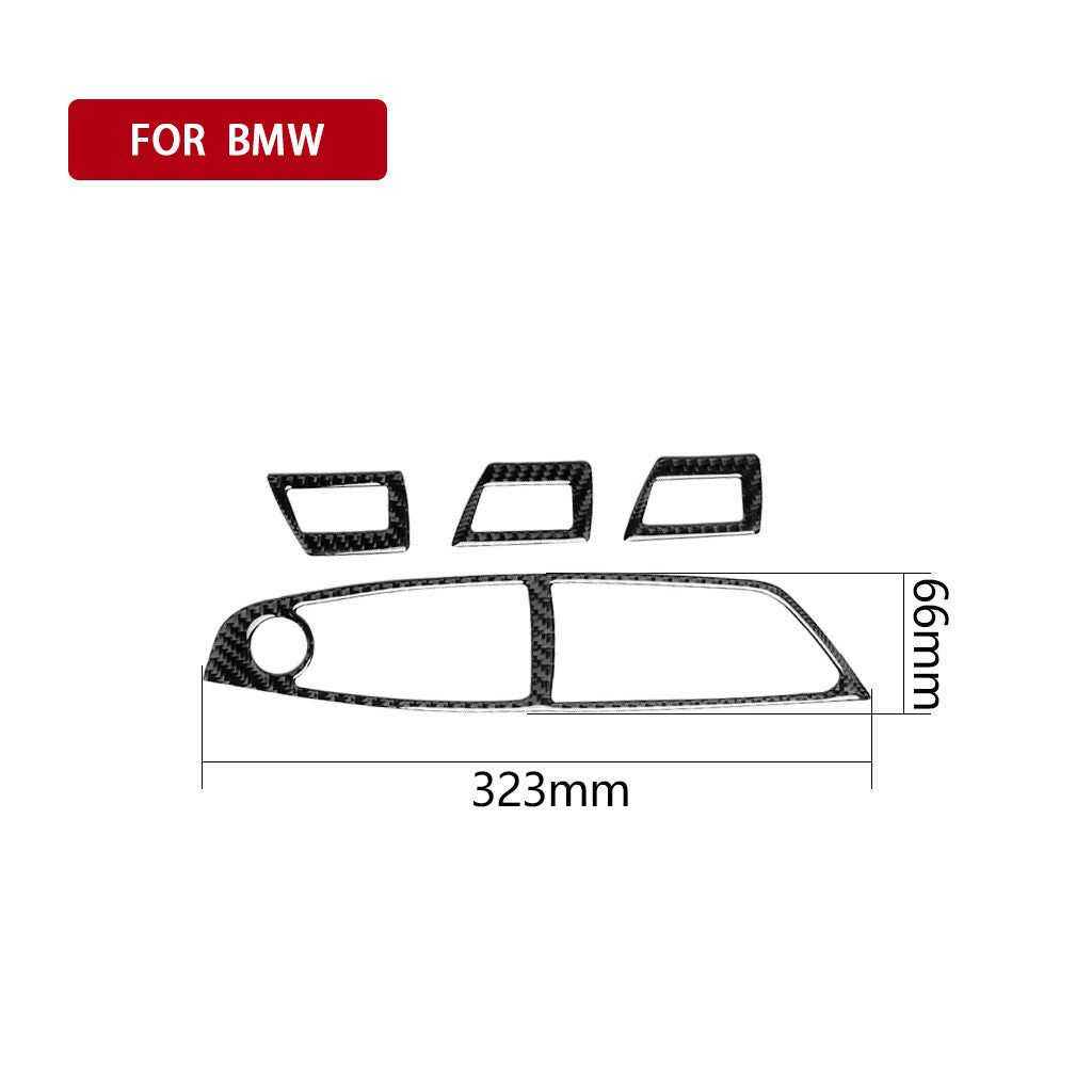 Carbon Fiber Window Switch Lift Panel Cover Trim for BMW F10 5 Series 2011-2018