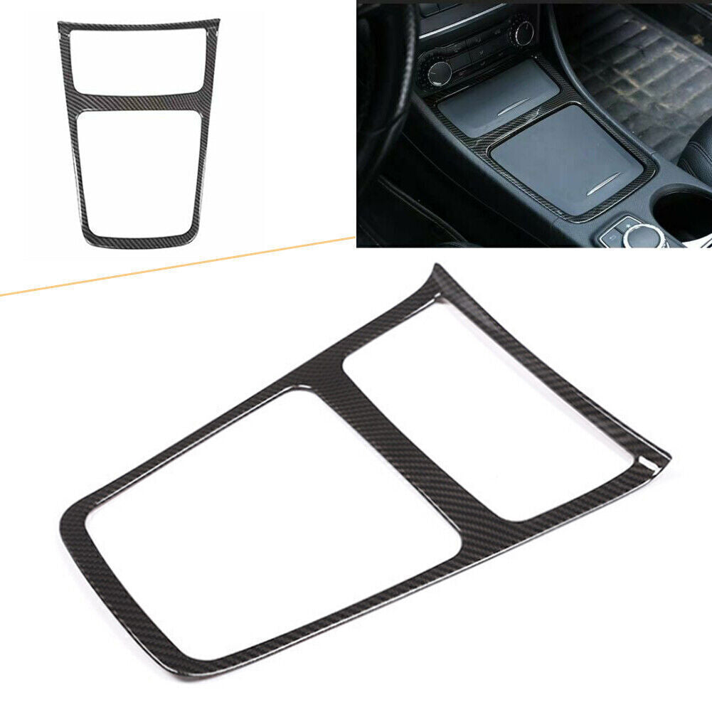 Center Console Panel Trim for Mercedes-Benz A GLA CLA Class 2013-17 Carbon Fiber