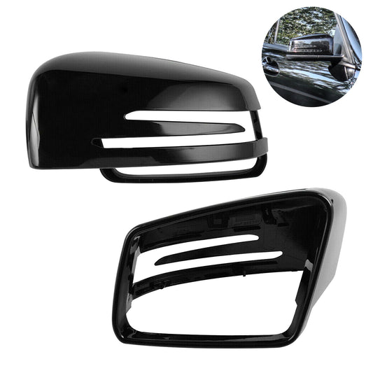 LR Side Wing Mirror Cover Caps For Fit for Mercedes A B C E S Class C207 W204 W212
