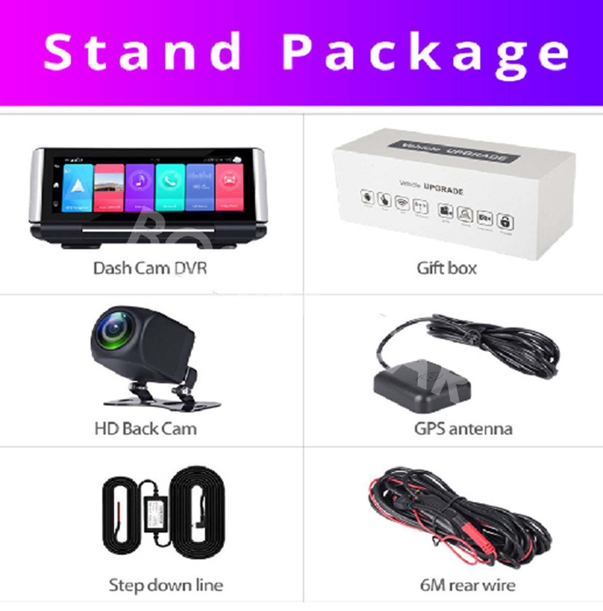 Dash Cam 7IN Screen HD Dual Lens Car DVR Recorder Front Rear Camera Night Vision
