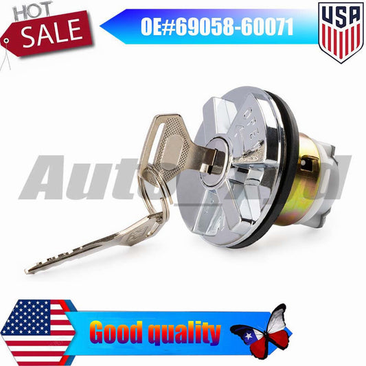 69058-60071 CYLINDER & Key Set Fuel Filler Cap Replacement Kit Repair for Toyota