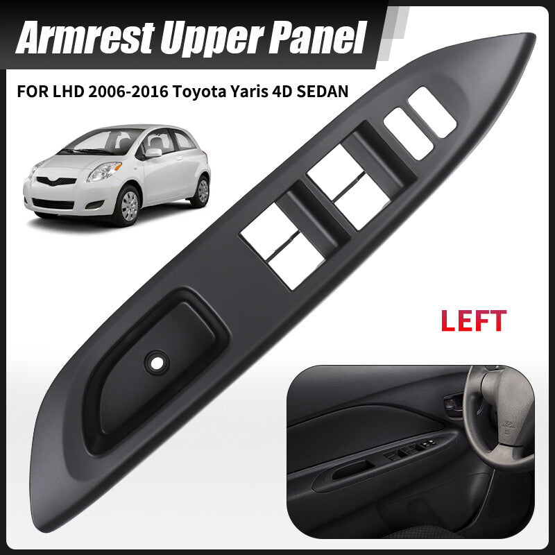 MASTER POWER WINDOW SWITCH BEZEL TRIM BLACK fit 2006-2016 for Toyota Yaris 4D Sedean