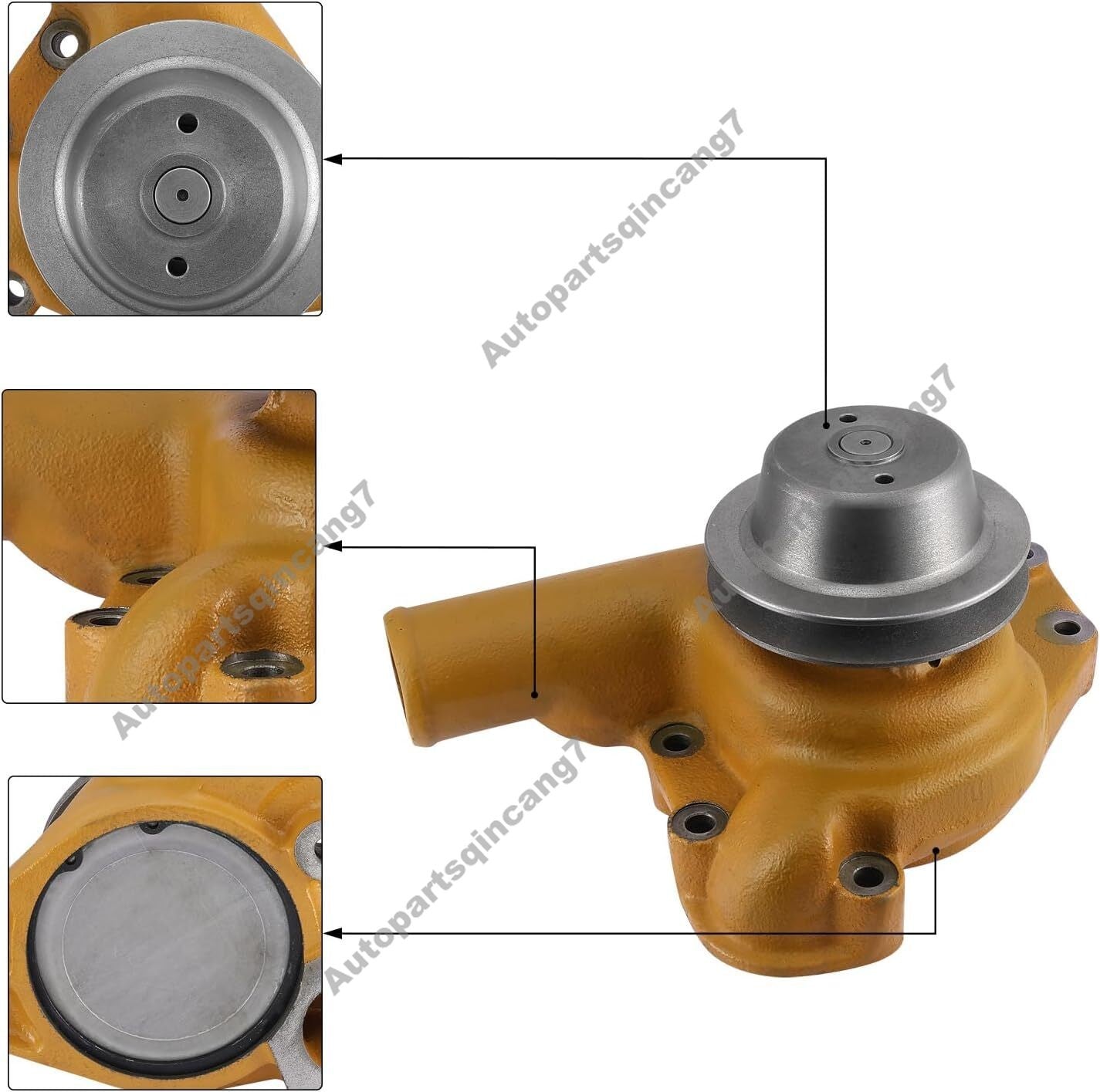 1pc Water Pump 6136-62-1100 Fits For komatsu 6D105 PC200-3 PC220-3