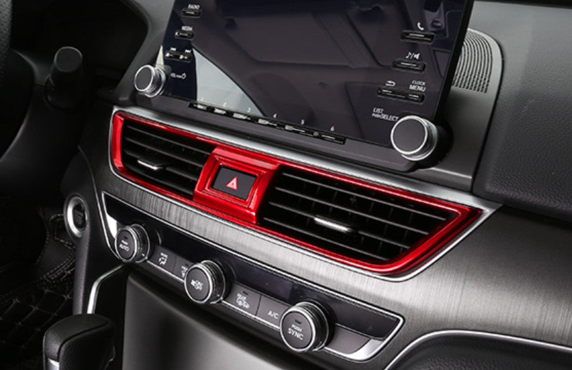 New Red ABS Middle Air Outlet Vent Cover Trim For 2018-2021 for Honda Accord 10th