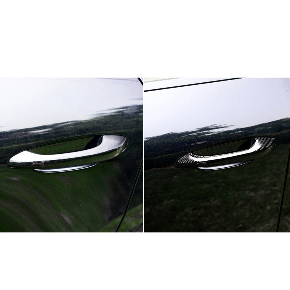 Carbon fiber exterior door handle cover decals suitable for Porsche Macan 2014 - 2019