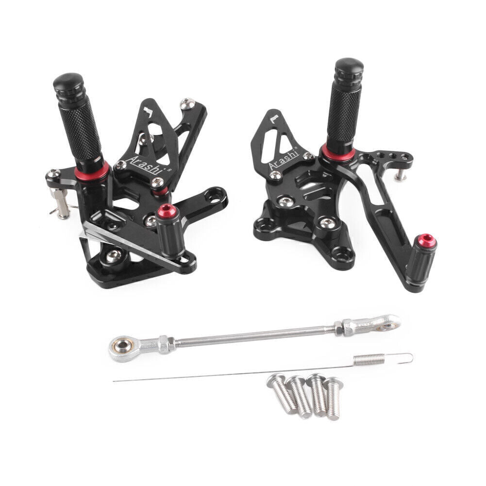 CNC Footrest Footpegs Rear Sets Aluminum Fit for Yamaha YZF R25 2014-2017 Pair