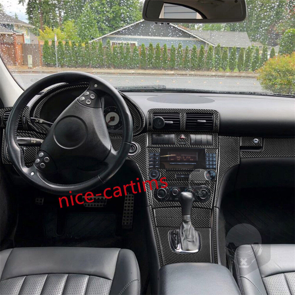 44¡Á Carbon Fiber Interior Full Set Decor Trim Kits for Benz C Class W203 2005-07