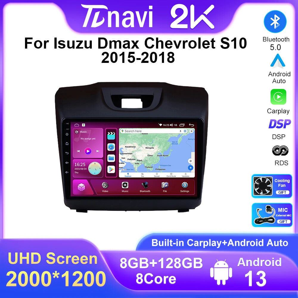 for ISUZU D-MAX DMAX for Chevrolet S10 Car Auto Android Radio Video Player GPS Navi