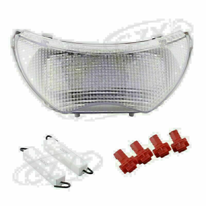 Clear LED Rear Tail Brake Stop Light Turn Signals Fit 2004-2007 for Honda CBR600 F4I