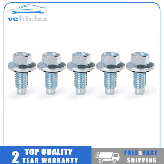 5-piece set of universal for Buick and for Cadillac engine oil pan drain plugs with sealing device 11562588