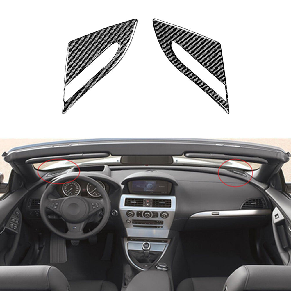 Carbon Fiber Dashboard Defogging Air Outlet Cover for BMW 6 Series E63 E64 04-10