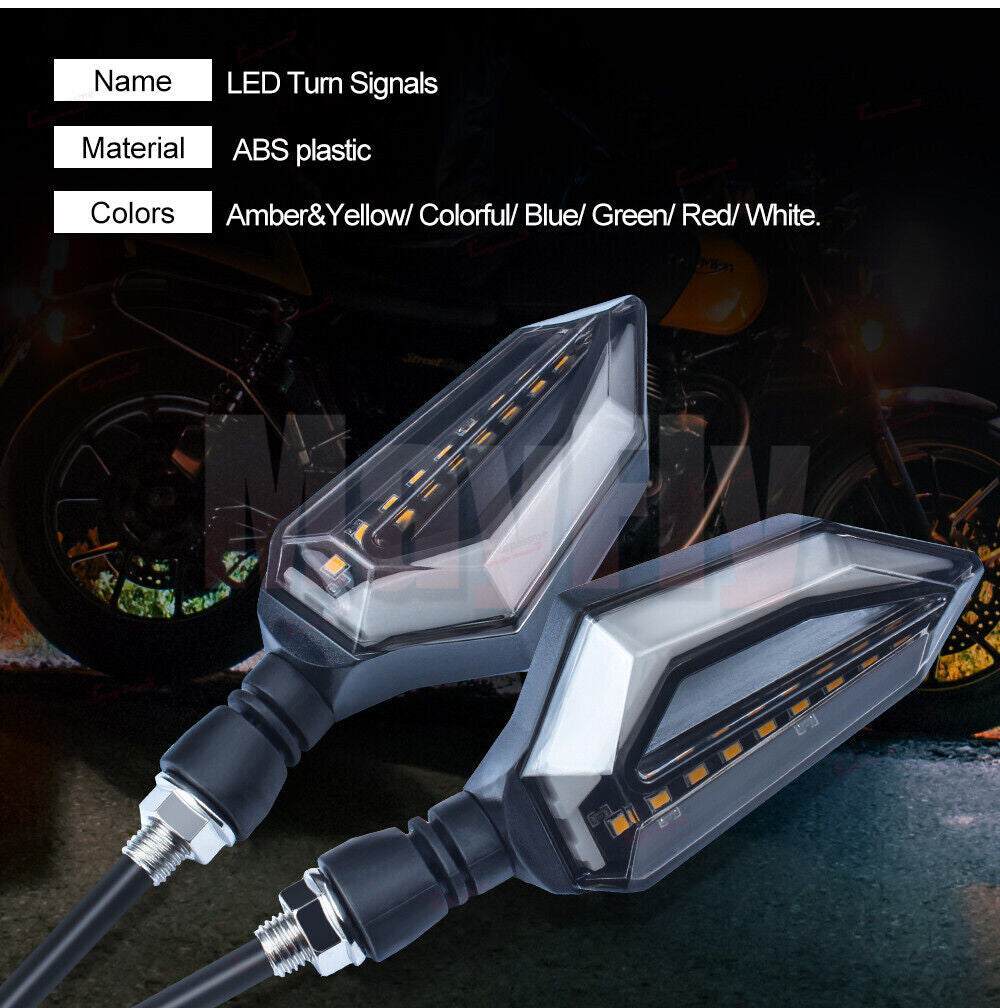 LED Turn Signal Lights Blinker fit For NINJA300/400 ZX6R ZX10R/RR KLE650 ER6N/F