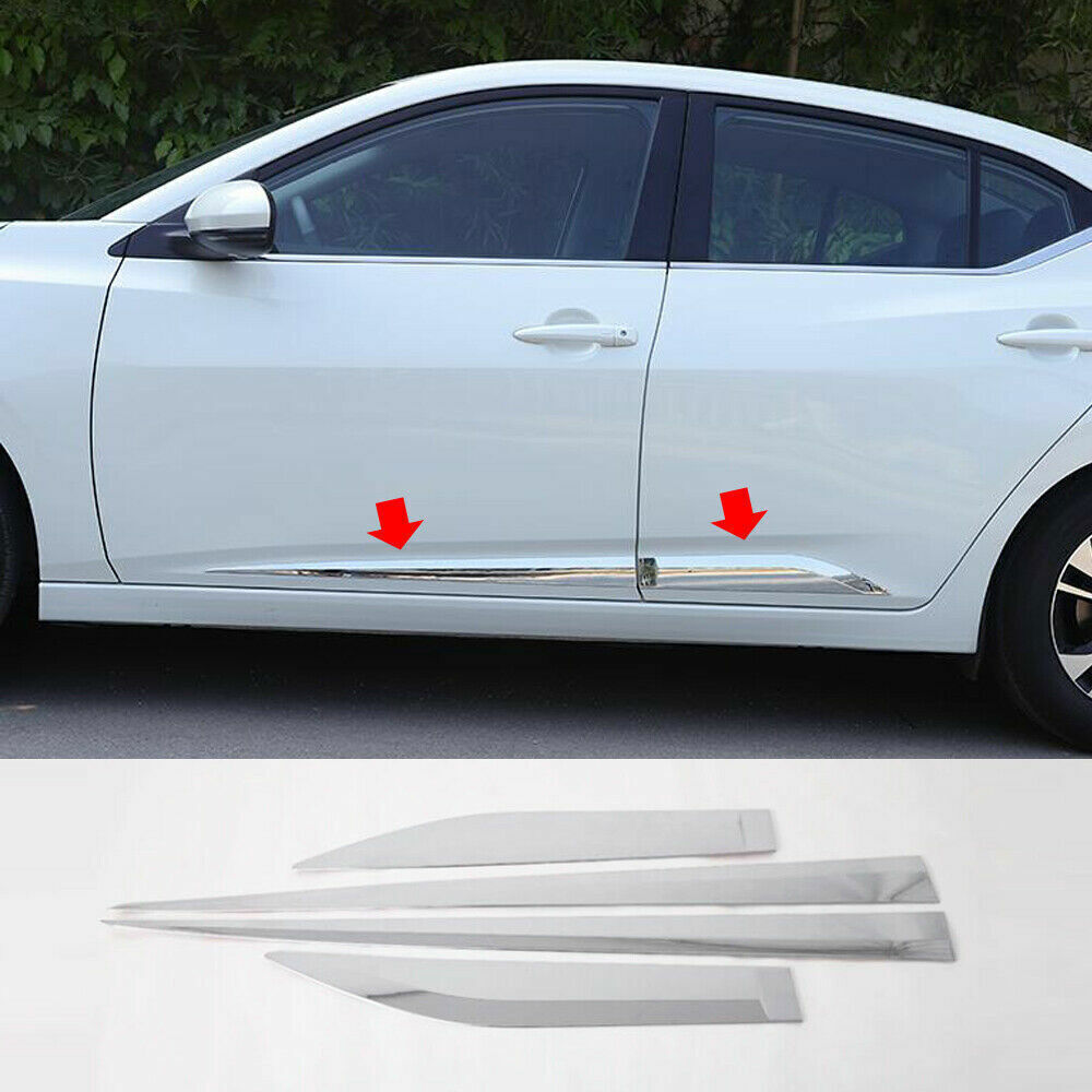 for Nissan Sentra 2020-2023 Chrome Body Side Door Molding Cover Trim ABS Kit 4x