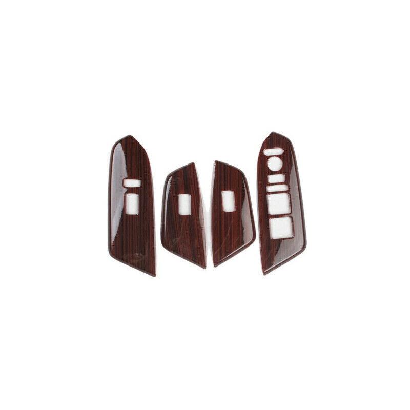 Glass Window Lifting Lock Panel Trim for Honda CRV CR-V 17-2022 Red Wood Grain