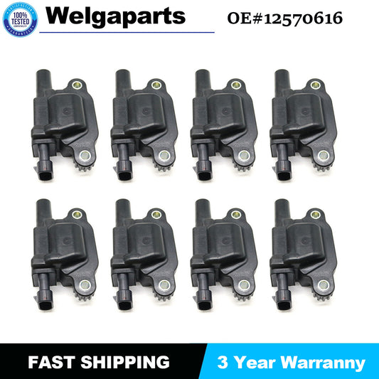 8xFor for BUICK LACROSSE for CADILLAC for CHEVROLET for GMC for PONTIAC New Ignition Coil 12570616