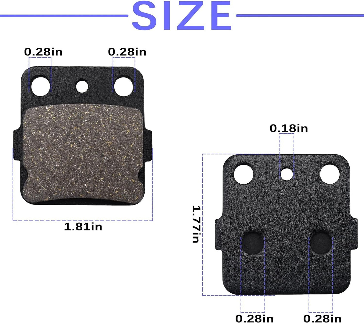 Semi-Metallic Brake Pads for Honda TRX400EX Sportrax 2001-2008 for Yamaha YFM350