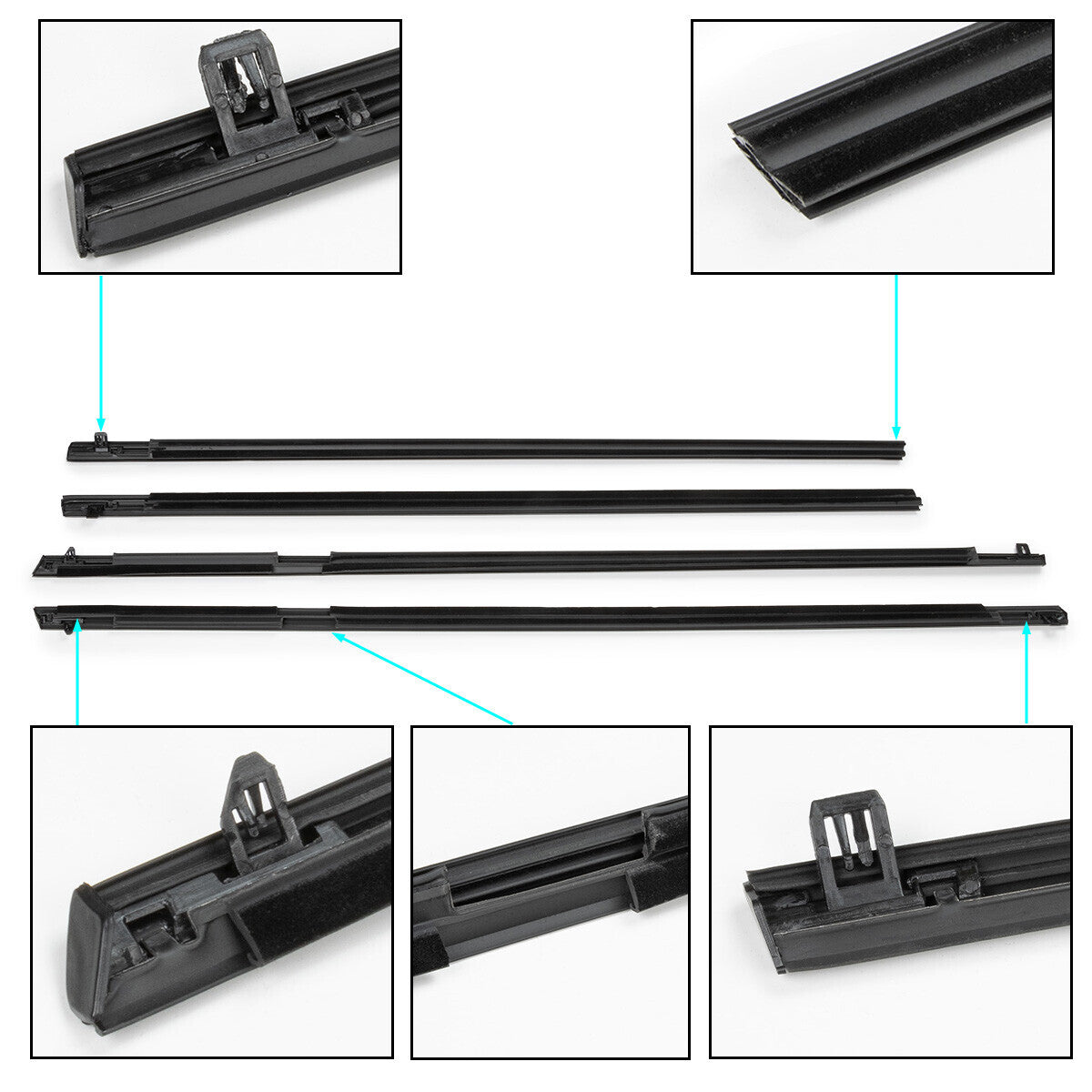 4PCS Outer Door Weather Window Rubber Seal for Holden commodore VE VF 2006-2017