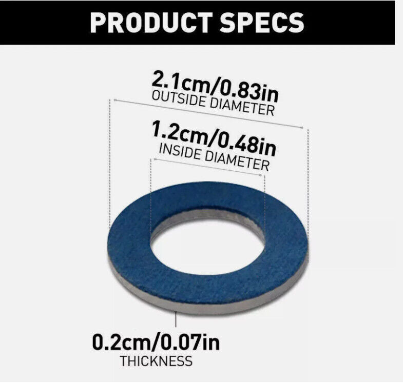 50x Oil Drain Sump Plug Washers Gasket Fit for Toyota 9043012031