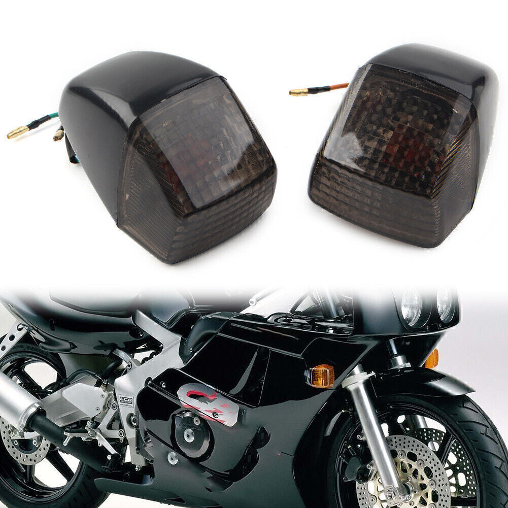 Motocycle LED Turn Signal Light Lamp Fit for HONDA CBR250RR MC22 Brown Lens 2PCS