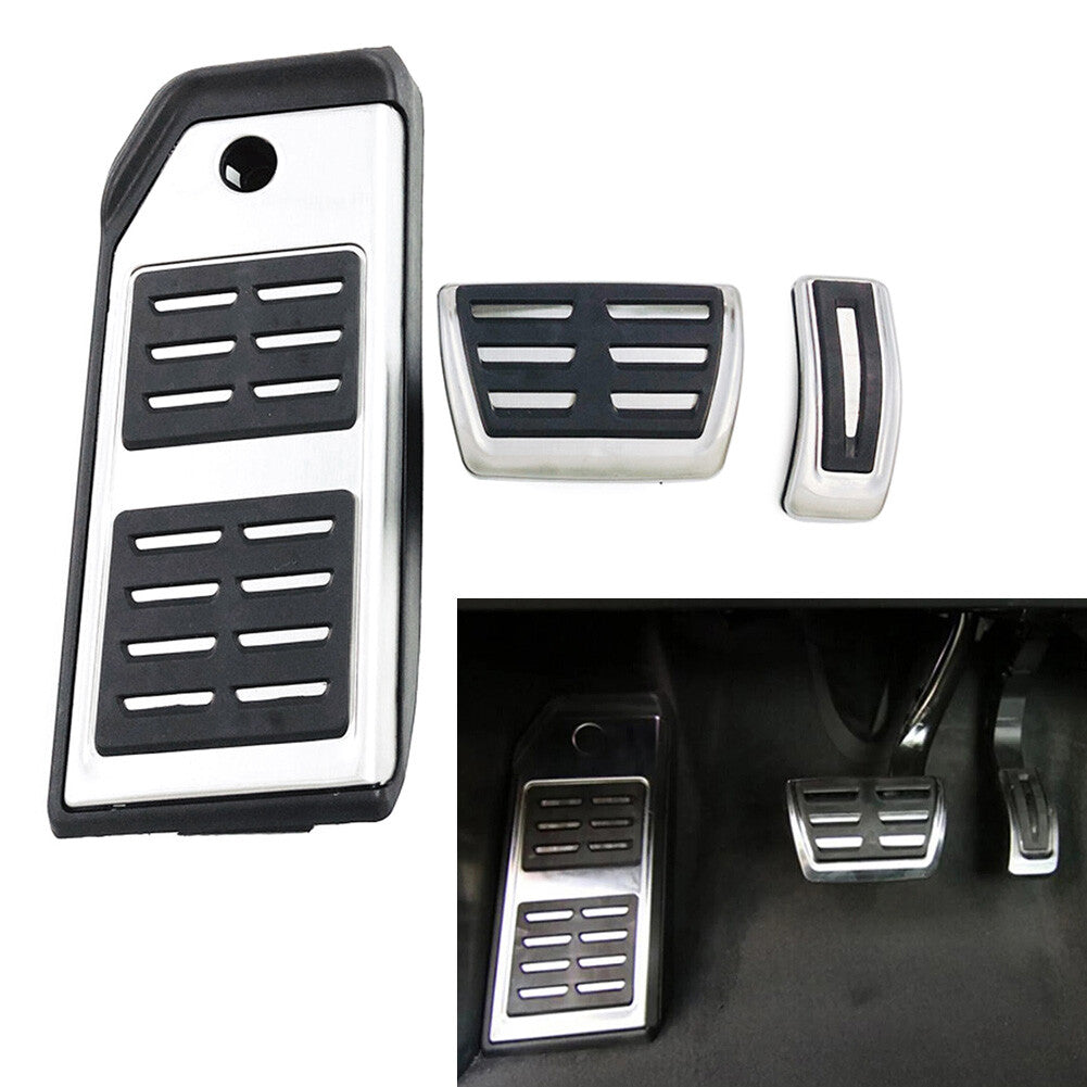 LHD Stainless Steel Car Footrest Brake Gas Pedals Cover for Audi Q7 Q8 for VW