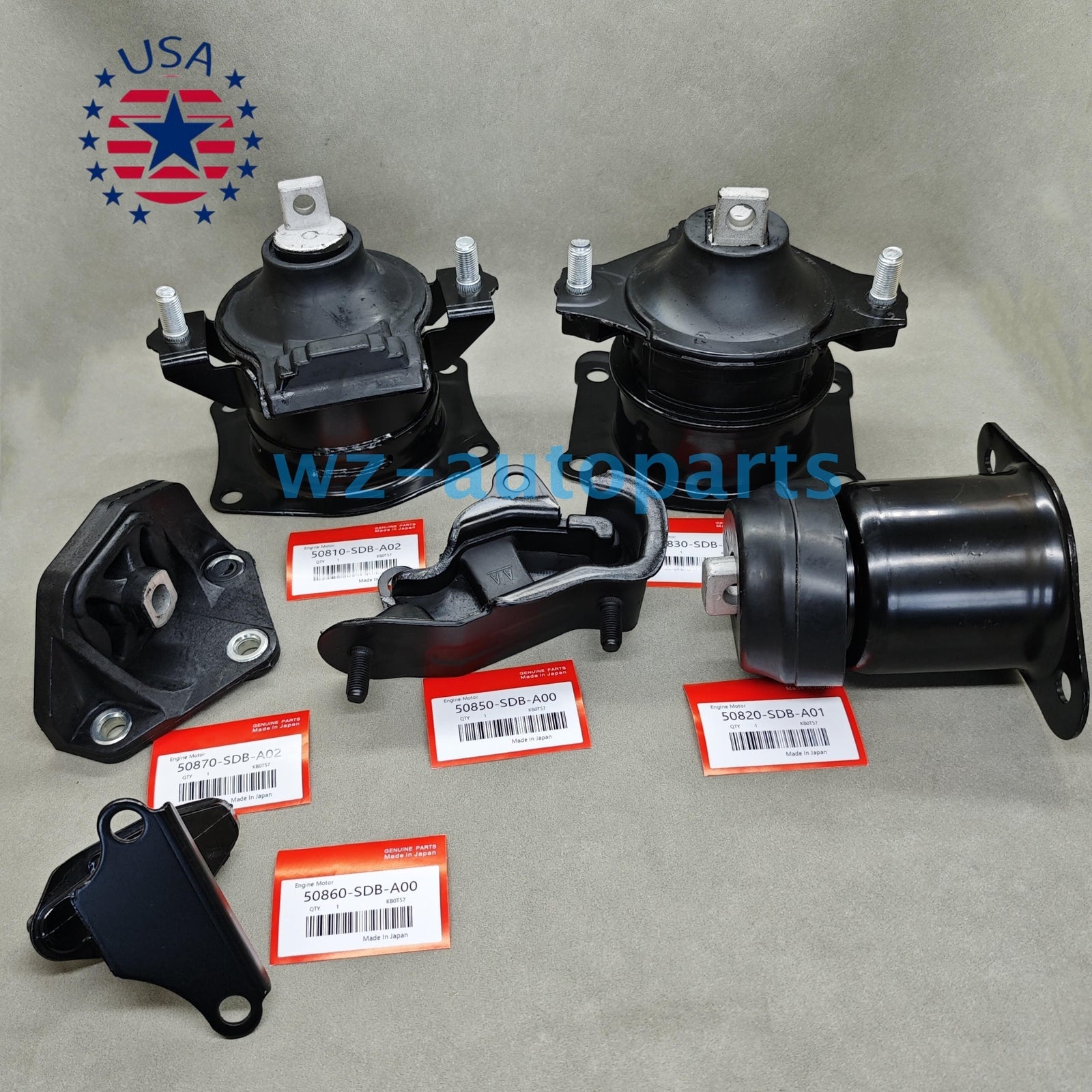 NEW 6pcs Engine Mount Kit Fits For OEM 03-07 for Honda Accord V6 3.0L Auto Trans US