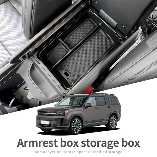 for Hyundai Santa Fe 2024 2025 Car Armrest Storage Box Center Console Organizer