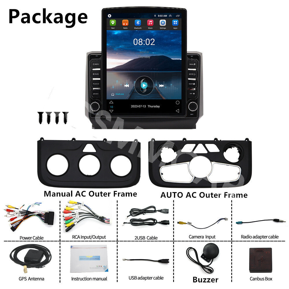 Fit for Dodge for RAM 4500 2013-2019 MP5 Player 9.7 in Car Stereo Radio GPS BT WiFi