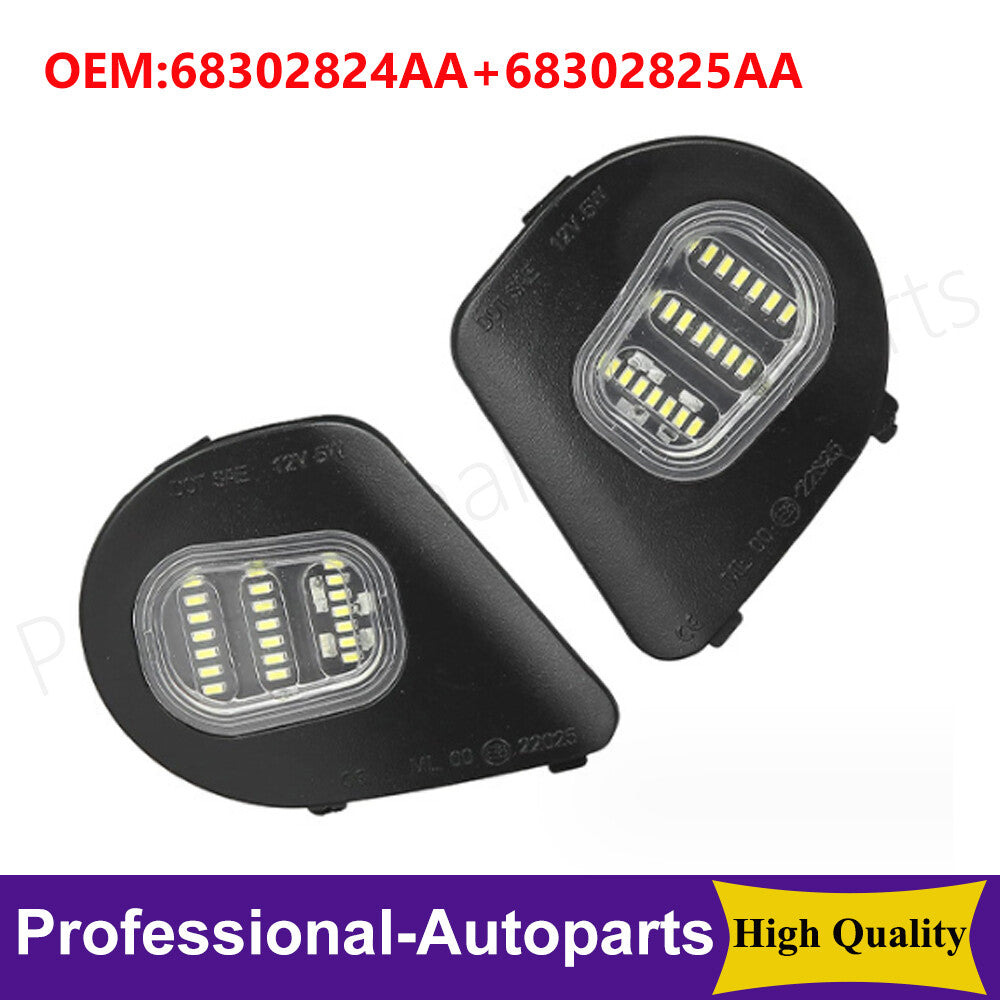 1Pair L+R Side Mirror Puddle Lights for 10-19 for Dodge for Ram 1500 2500 3500 4500 5500
