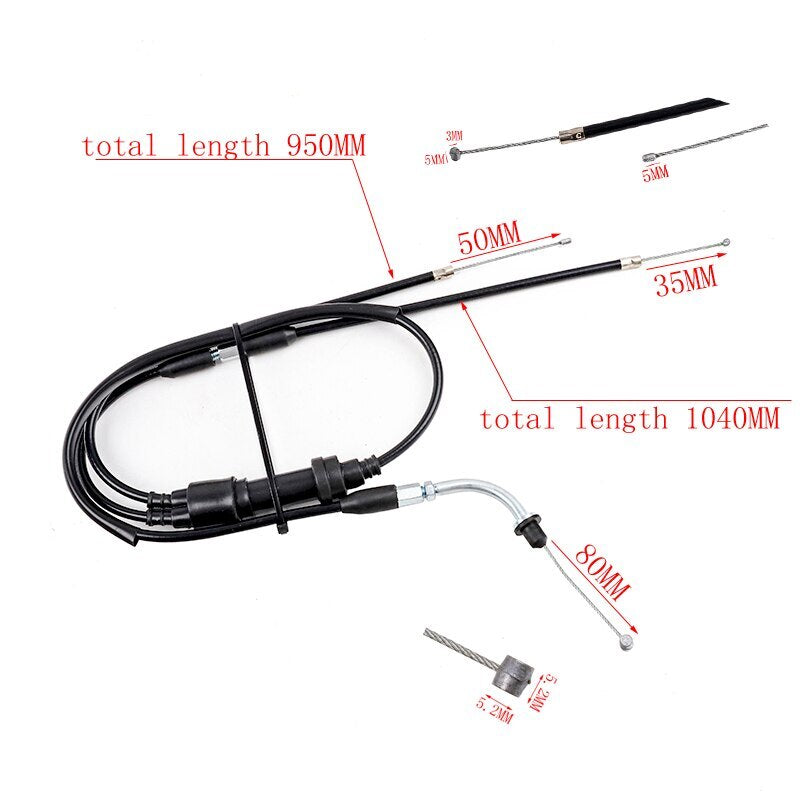 Double Head Throttle Cable Carburetor Parts Acceleration Pump for Yamaha PW80