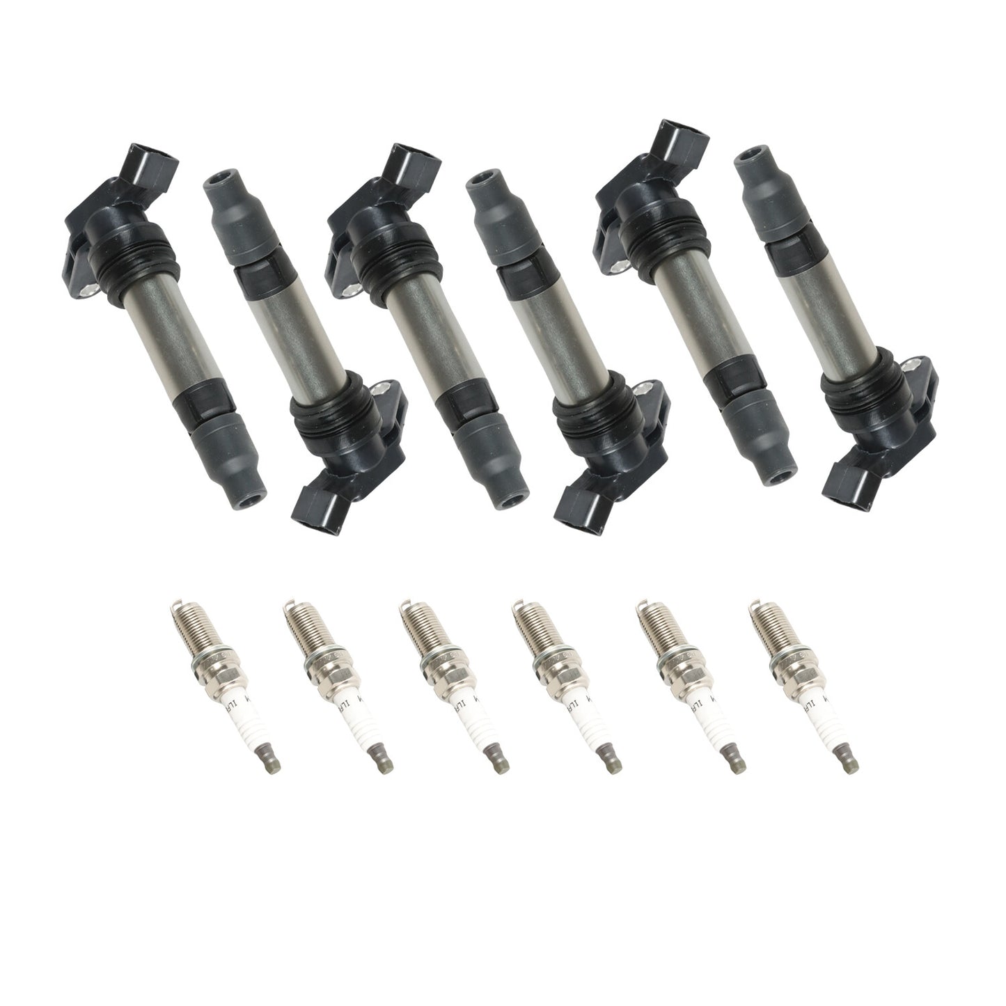 6pcs Ignition Coils+ 6pcs Iridium Spark Plug for 2010-2011 for Volvo XC60 UF594 6481