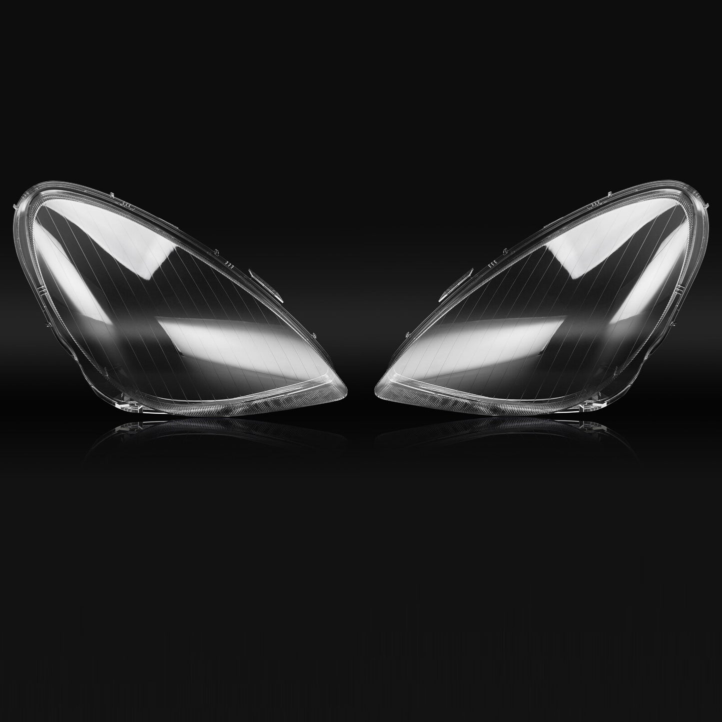 A pair of headlight lens cover replacement parts for 2005-2011 for Mercedes-Benz SLK R171.