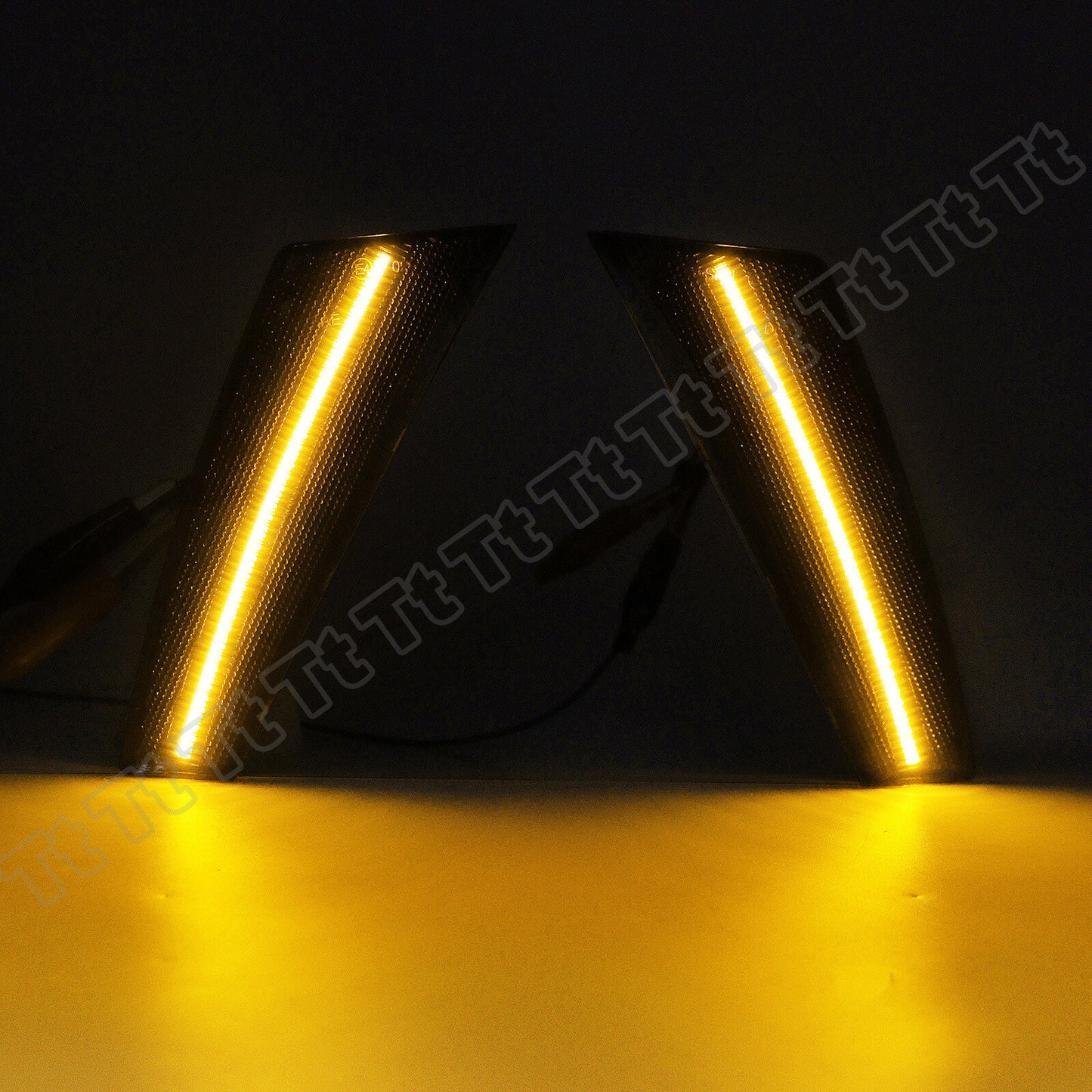Suitable for 2008-2012 for Jeep Liberty, full LED front bumper side marker lights and smoked finish.