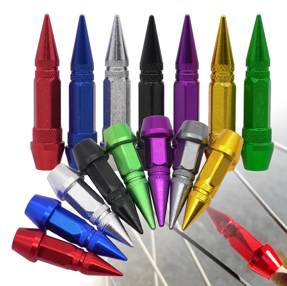 4-piece car tire valve cover rod air dust cover dustproof blue rocket for Alfa Romeo