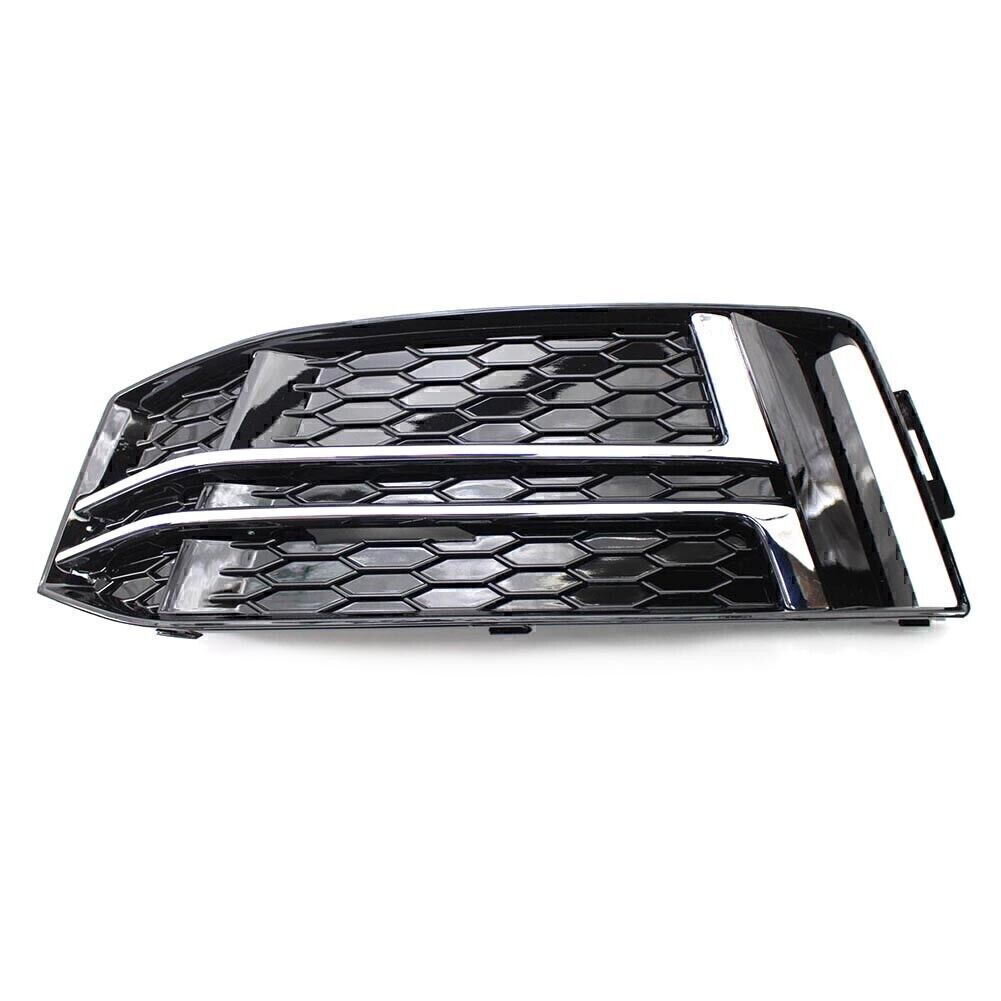 Left Front Bumper Lower Grille Grill Fit for AUDI S4 A4 B9 2017 18 Chrome
