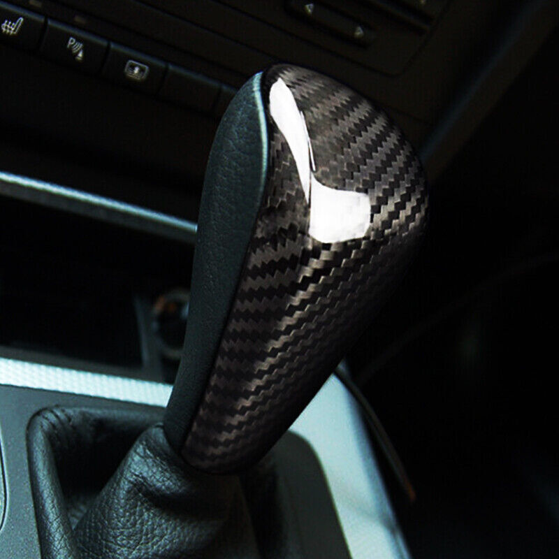 Gear Shift Knob Cover Trim Real Carbon Fiber for BMW X1 E90E92E93E87 2007-2012
