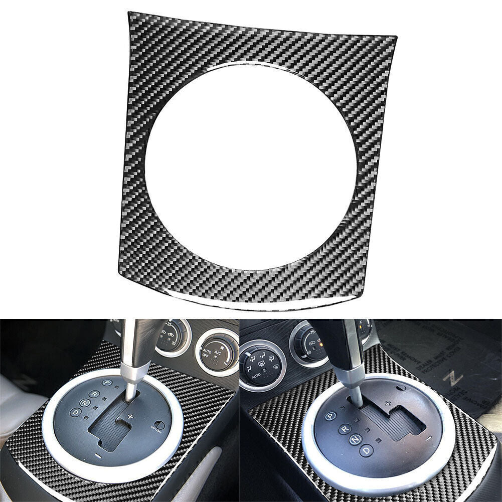 Carbon Fiber Interior Gear Shift Panel Outside Sticker Fit for Nissan 350Z 2003-2009