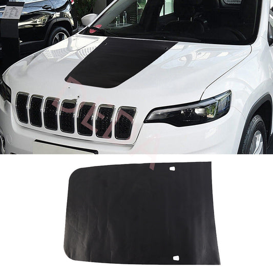 PVC Black Car Front Engine Hood Decal Sticker Cover for Jeep Cherokee 2014-2024