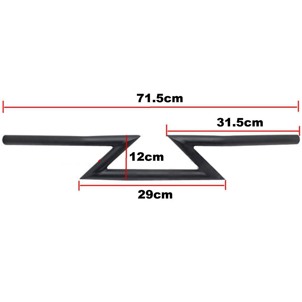 7/8 inch Motorcycle Mop Z-Bar Handlebar for Suzuki for Honda CG Chopper Raft Black