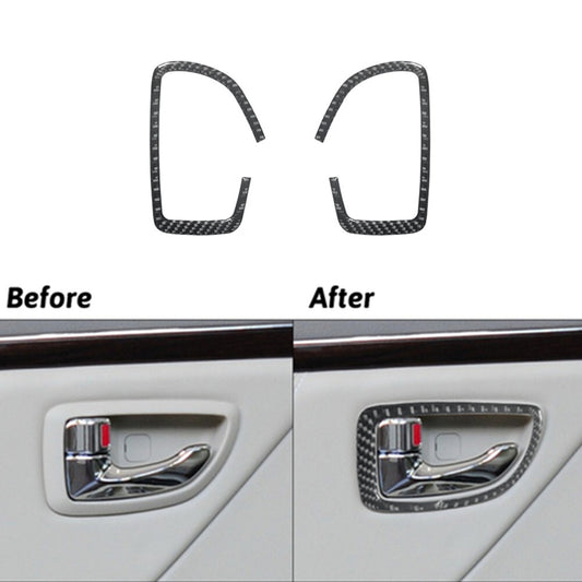 Carbon Fiber Interior Front Door Handle Cover Trim for Hyundai Azera 2006-2011