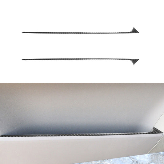 for Mercedes R-Class 2009-2012 Rear Door Storage Trim Strip Cover Carbon Fiber