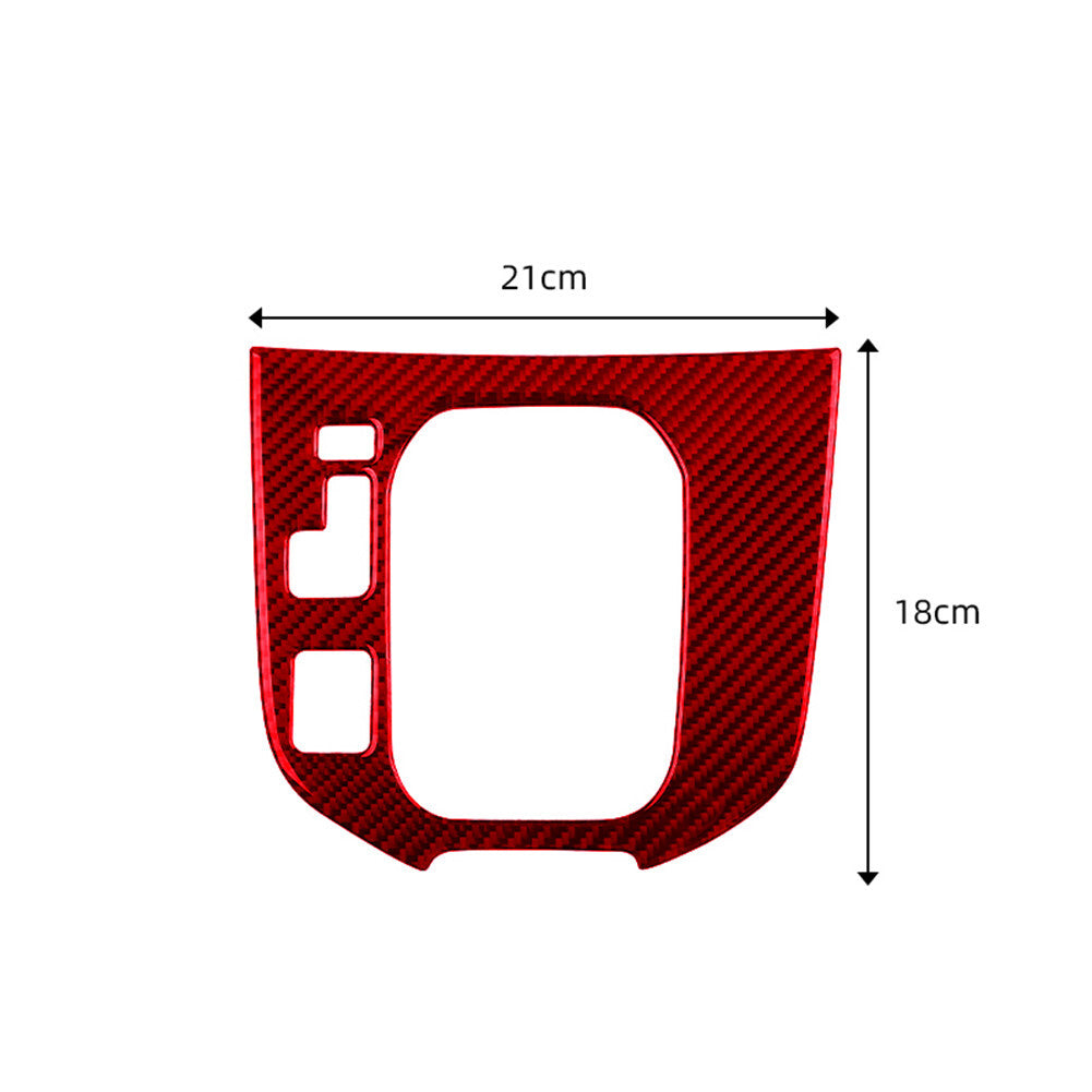 Red Carbon Fiber Interior Gear Shift Panel Cover Trim for Mazda CX-9 2016-2022