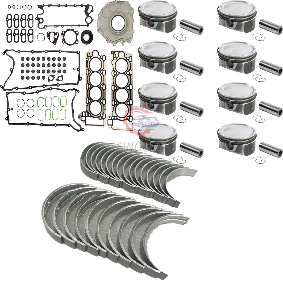 Engine Overhaul Rebuild Kit For 5.0L for Jaguar XE XJ for Land Rover for Range Rover AJ133