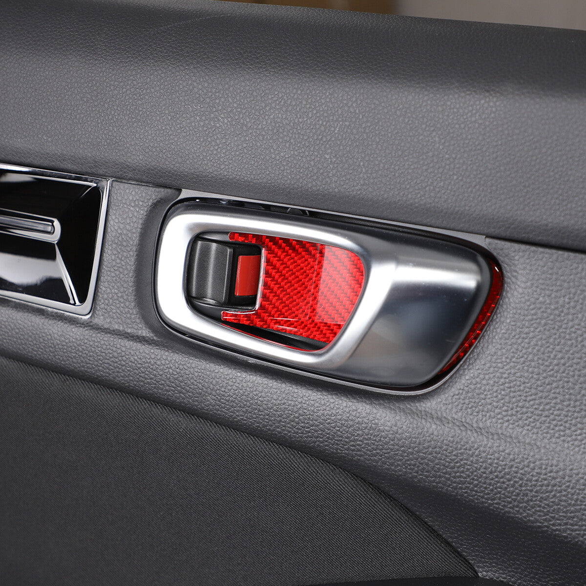 2 Red Carbon Fiber Headlight Switch Frame Cover Trim for Corvette C7 2014-2019