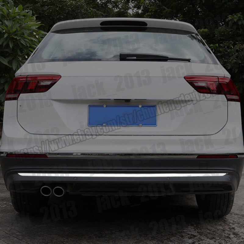 for Volkswagen for Tiguan 2017-2022 Steel Rear Bumper Strip Protector Cover Trim