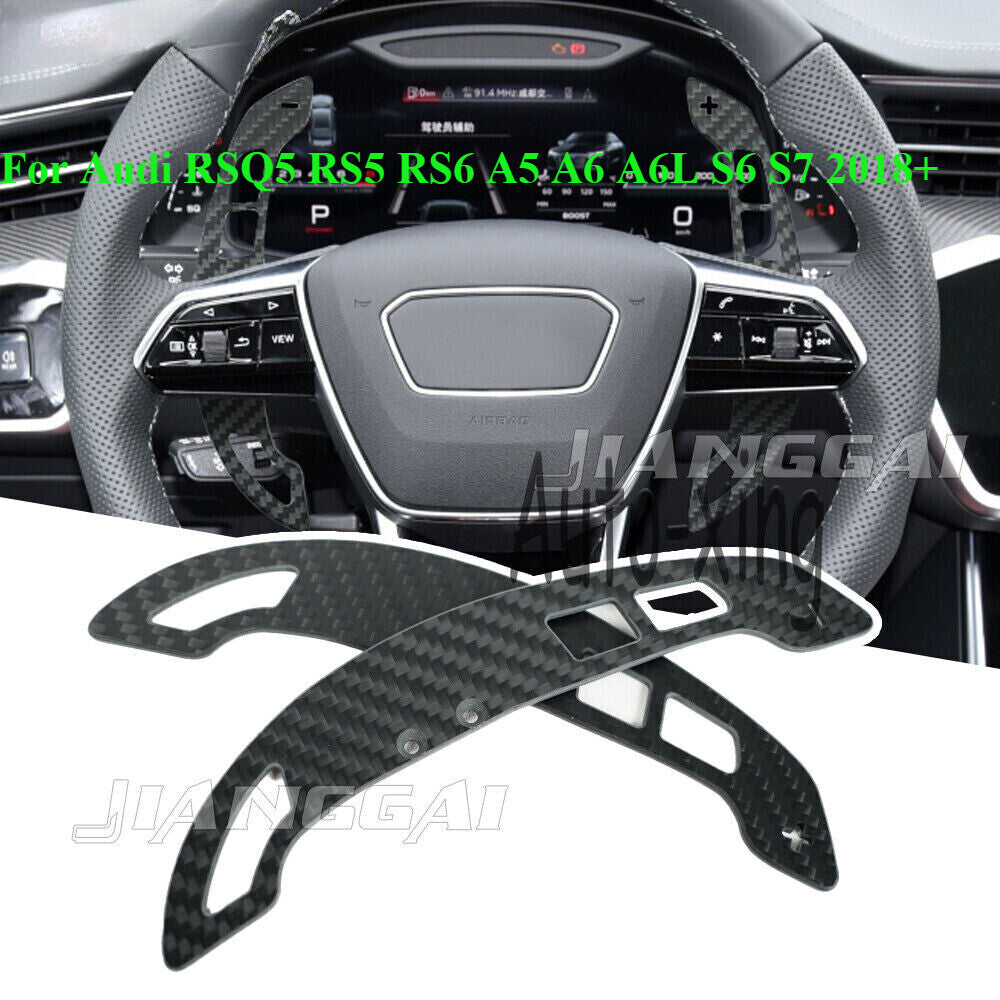 Fit for Audi RSQ5 RS5 RS6 for A5 for A6 A6L S6 S7 Magnetic Carbon Fiber Shift Paddles 2018+