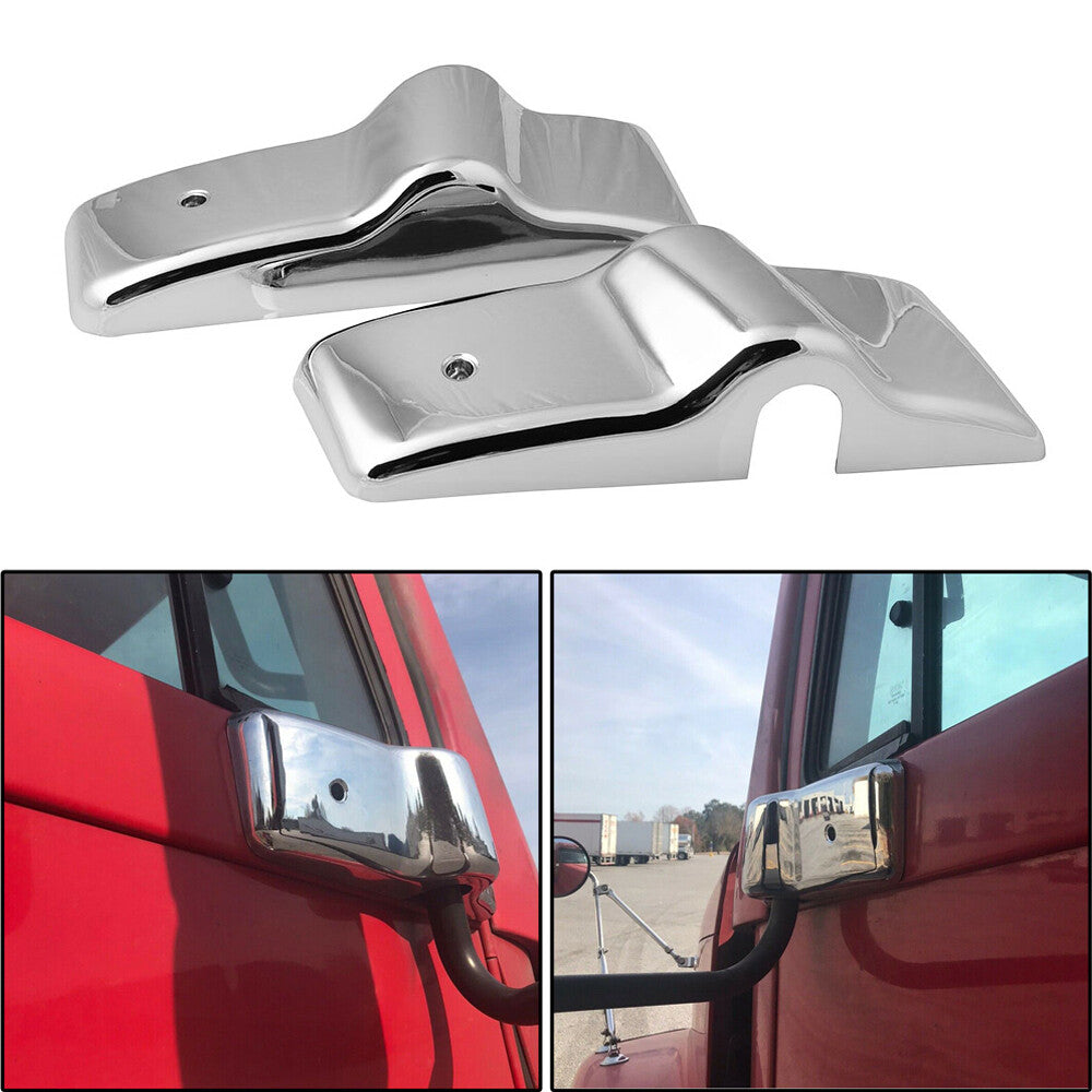 Chrome Door Mirror Brackets Left Right Fit for Freightliner Century Columbia Pair