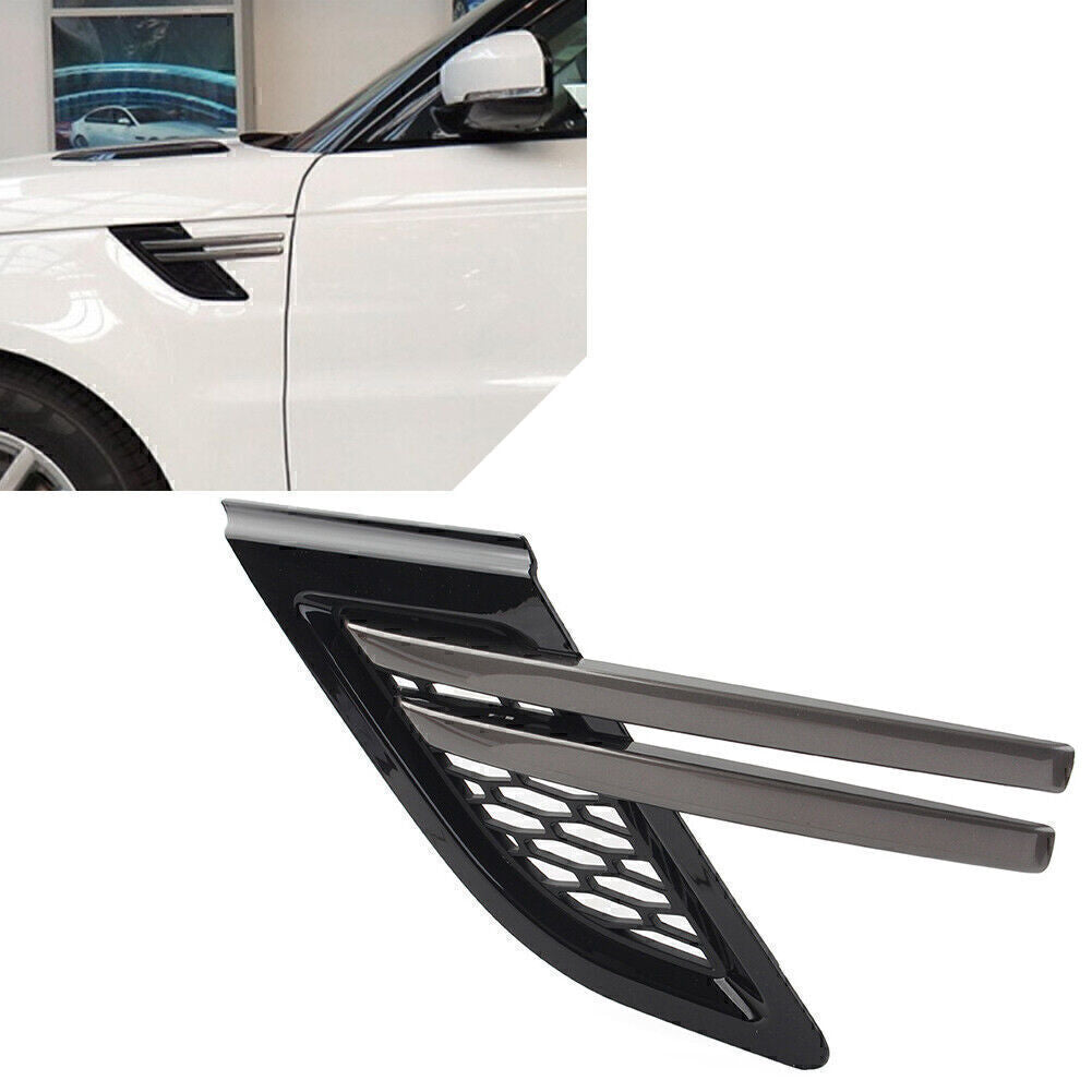 Left Front Fender Trim Air Vents Grill for Range Rover Sport 2014-17 Black+Gray