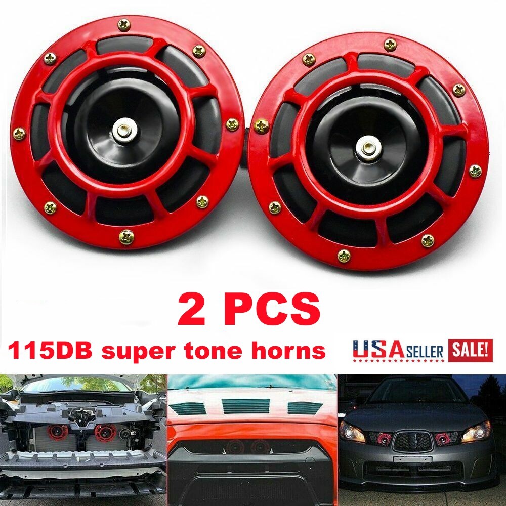 Super Tone Horn, Ultra-Loud Compact Electric Puffing Sound Car Air Horn 12V