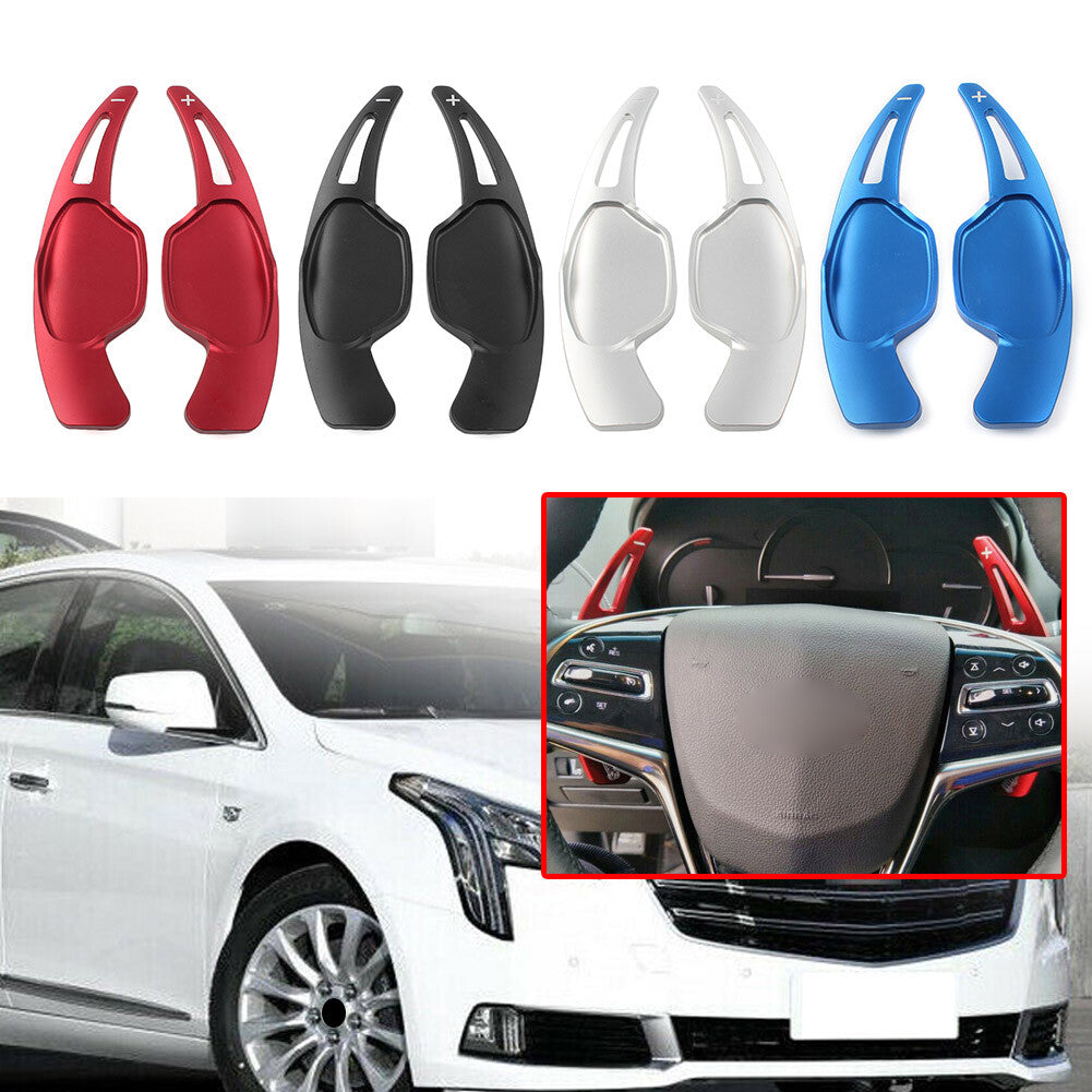 A pair of extended gearshift paddles with steering wheel for the for Cadillac XTS 2013 - 18 14
